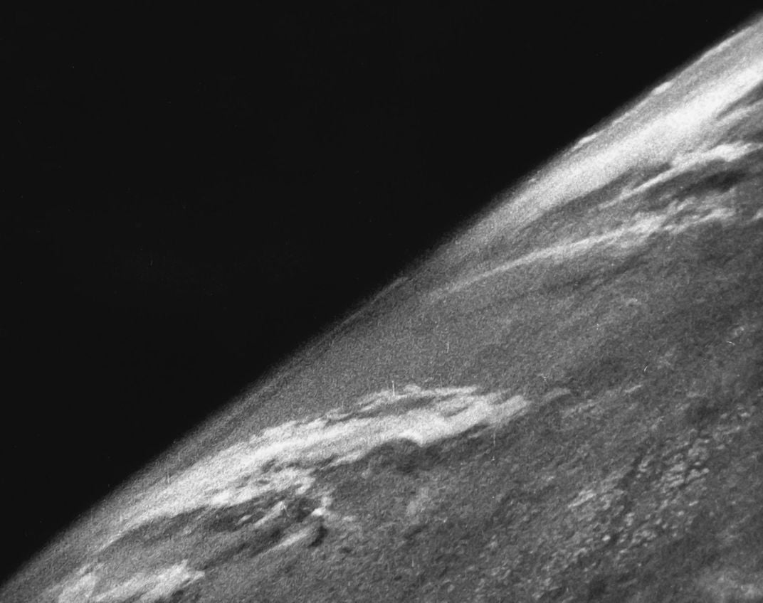 A film photo of Earth from space